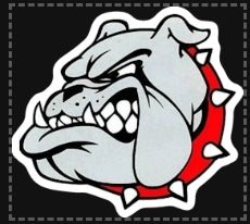 Bulldog mascot die-cut vinyl sticker